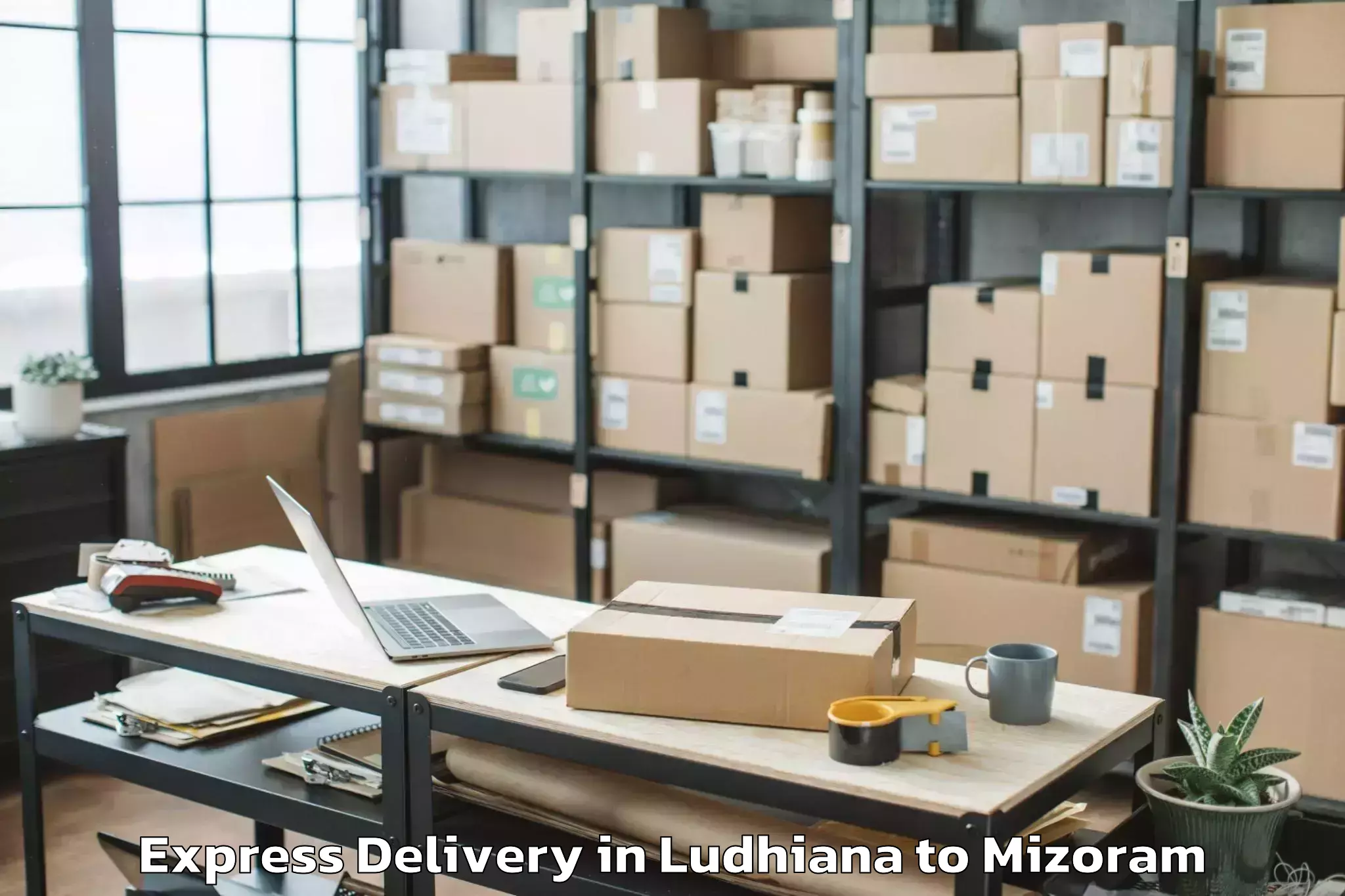 Get Ludhiana to Lunglei Express Delivery